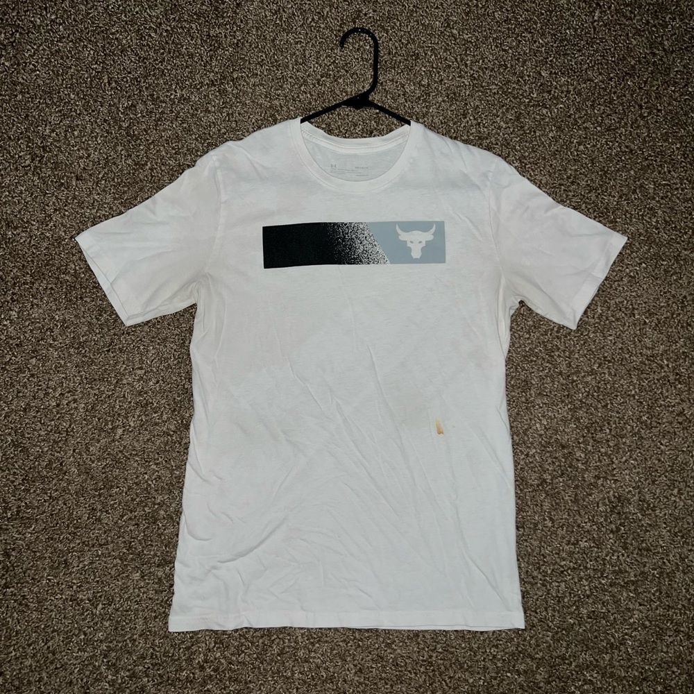 The Rock Under Armour Vintage OG Black Grey White T Shirt